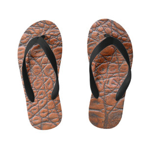 Tongs Enfants apparence fausse en cuir de crocodile