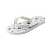 Tongs Enfants Aquarelle Blue Space Planet Motif (Incliné)