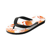 Tongs Enfants Aquarelle de crabe : Motif Arrière - plan blanc (Incliné)