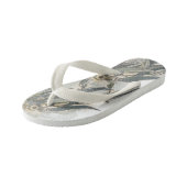 Tongs Enfants Aquarelle Eucalyptus Verdure Feuille (Incliné)