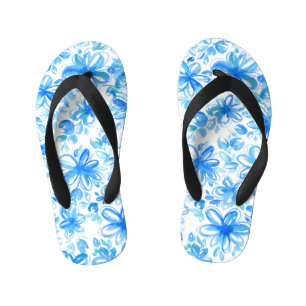 Tongs Enfants Aquarelle Floral Chintz Motif mignon