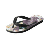 Tongs Enfants Aquarelle orchidée lavande foncée. (Incliné)