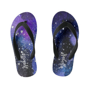 Tongs Enfants Aquarelle violet Univers