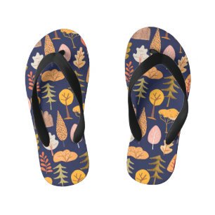 Tongs Enfants Arbres multicolores : Vintage mi-automne