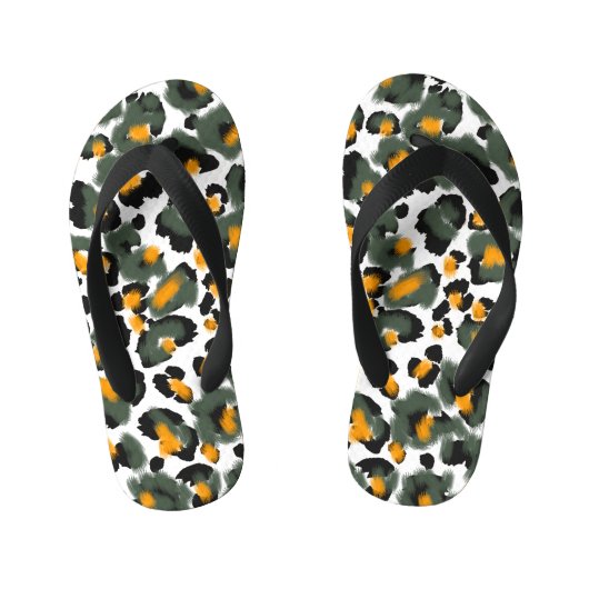 Tongs Enfants Arrière - plan de texture Poster de animal Leopard (Semelle)