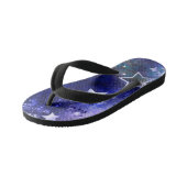 Tongs Enfants Arrière - plan spatial avec étoiles (Incliné)