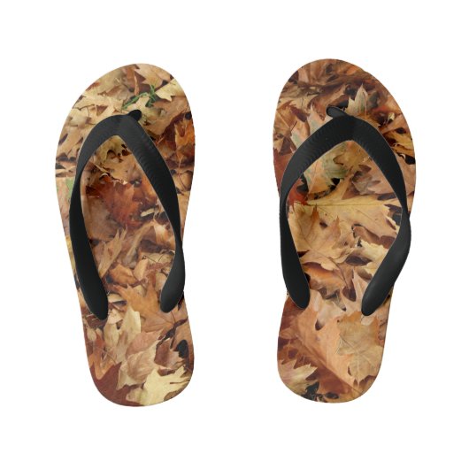 Tongs Enfants automne, feuilles sèches (Semelle)