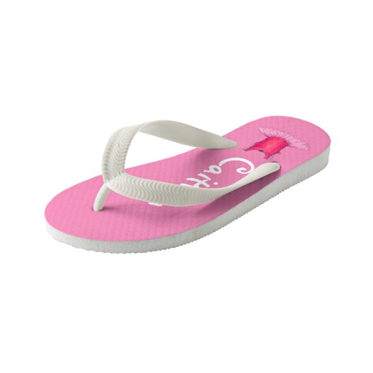 Tongs Enfants Ballet rose personnalisé Tutu Ballerina Dance Cade (Incliné)