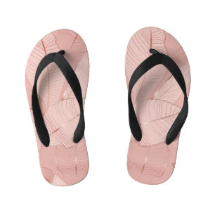 Tongs Enfants Banane, feuilles de palmiers : cuivre brillant.