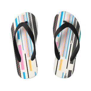 Tongs Enfants Bandes colorées : Mélange Motif graphique