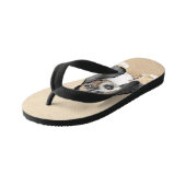 Tongs Enfants Basset Hound Peinture Chiot - Art Chien original (Incliné)