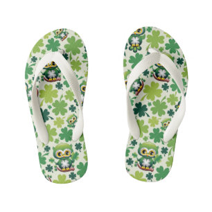 Tongs Enfants Bébé Hibou Mignon St Patrick Dessin Animé