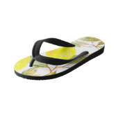 Tongs Enfants Belle aquarelle design citron (Incliné)