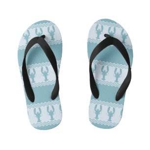 Tongs Enfants Blue Coastal Lobster Stripes