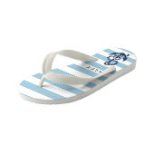 Tongs Enfants Blue Nautical Ancres Boys Flip Flops (Incliné)