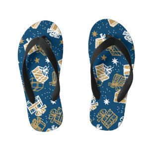 Tongs Enfants Boîtes cadeaux de vacances d'hiver Motif