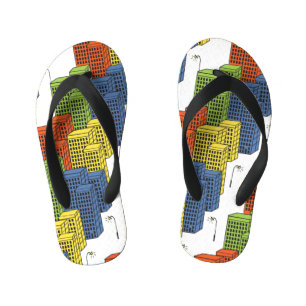 Tongs Enfants Bouteilles en verre, design Motif Abstrait.