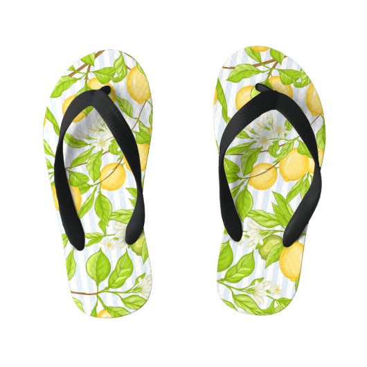Tongs Enfants Branche de citronnier : Motif sans fil (Semelle)