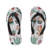 Tongs Enfants Cactus en fleurs mignons : Motif à main (Semelle)