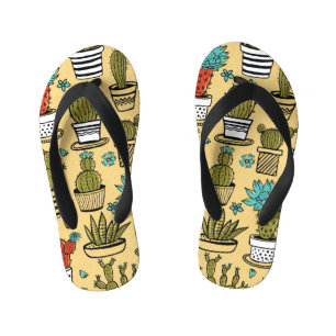 Tongs Enfants Cactus Succulent : Esquisse tirée à la main