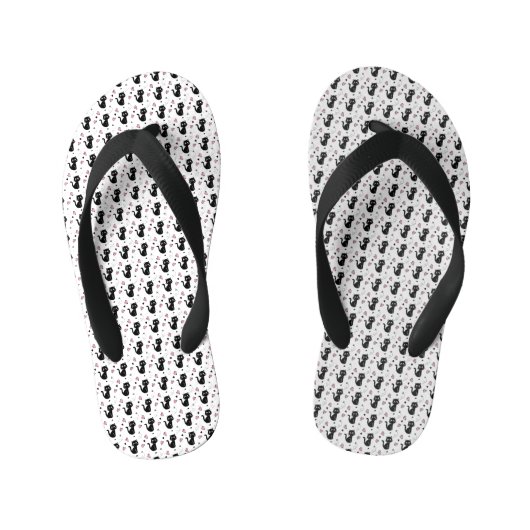 Tongs Enfants Cadeau de chat | Motif de chat mignon Arrière - pl (Semelle)