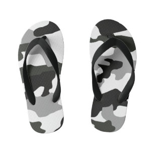 Tongs Enfants Camouflage gris urbain no 15 imprimé