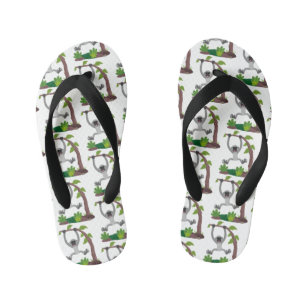 Tongs Enfants Caricature de bande de gibbon joyeux