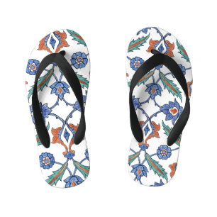 Tongs Enfants Carreaux turcs médiévaux : Ornement floral.