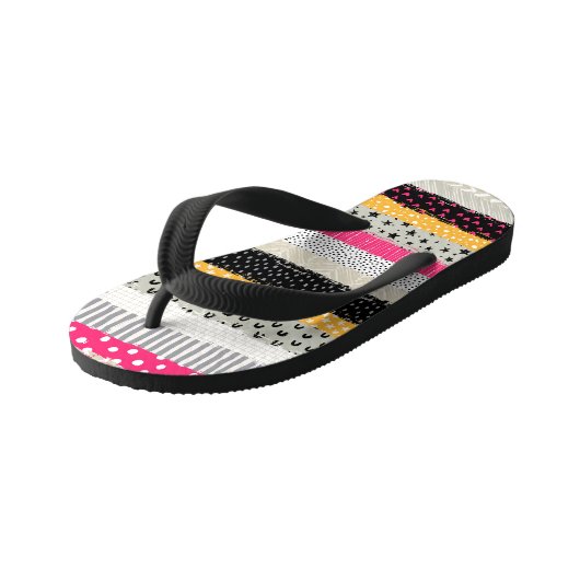 Tongs Enfants Carrelage en Patchwork : Conception Versatile Sans (Incliné)