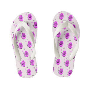 Tongs Enfants Chat lilas mou