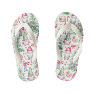 Tongs Enfants Chaussons de Noël pour filles avec lutins
