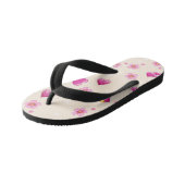 Tongs Enfants "Chaussons Pink Heart Love" (Incliné)