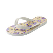 Tongs Enfants Chic Chic Pansy Fleurs de Plage Thongs (Incliné)