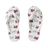 Tongs Enfants Chiens rose os Graffiti Style Kids flip flop 5 (Semelle)