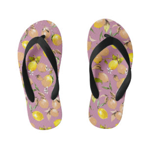 Tongs Enfants citrons aquarelle 25