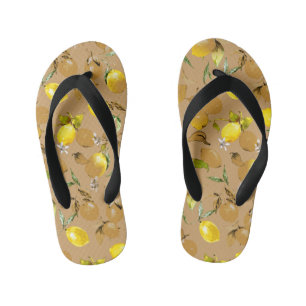 Tongs Enfants citrons d'aquarelle 32