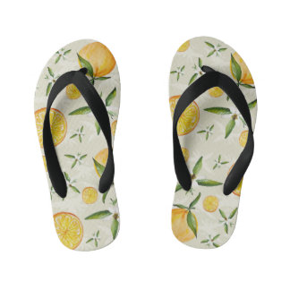 Tongs Enfants Citrus motif d'oranges et de fleurs d'oranger magn