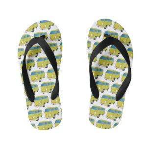 Tongs Enfants Classic lime green van cartoon