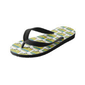 Tongs Enfants Classic lime green van cartoon (Incliné)