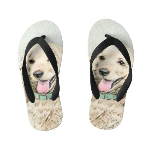 Tongs Enfants Cocker Spaniel Buff Peinture - Art Chien original