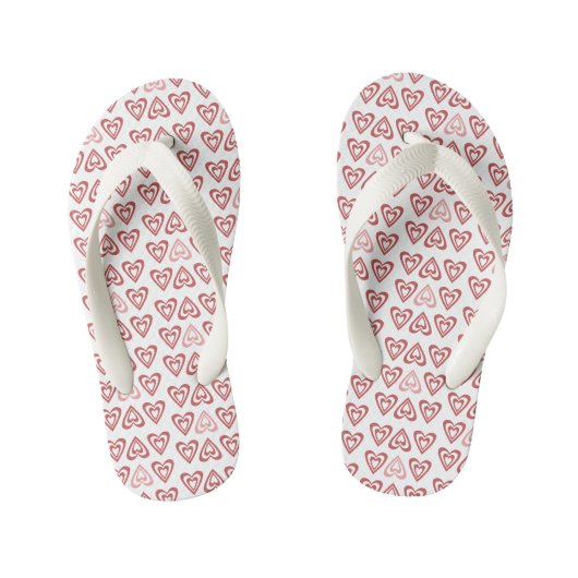 Tongs Enfants Cœurs de la Saint-Valentin Mignons – Conception d' (Semelle)