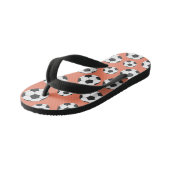 Tongs Enfants Coral Peach Football Football Flip Flops (Incliné)