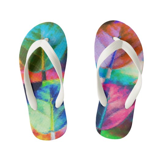 Tongs Enfants Couleurs de Feuilles (Semelle)