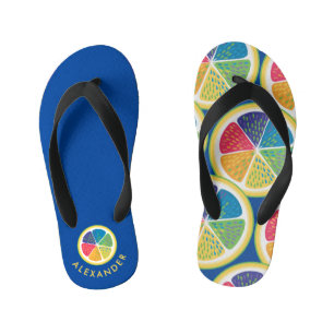 Tongs Enfants Couleurs Tendances Modernes Tranches De Fruits Cit