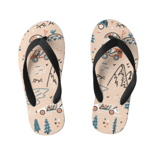 Tongs Enfants Course hors route, vintage sans couture.