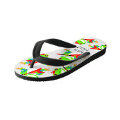 Tongs Enfants Cute Born to Rock Tree Frogs with Red Guitares (Incliné)