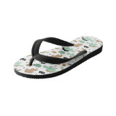 Tongs Enfants Cute Mint Green Dinosaur Motif (Incliné)