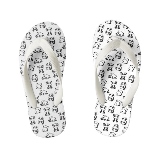 Tongs Enfants Cute Pandas Motif (Semelle)