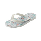 Tongs Enfants Cute Pastel Dinosaur Motif (Incliné)
