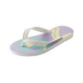 Tongs Enfants Daisy Groove Pastel Rose, Jaune, Violet & Vert (Incliné)